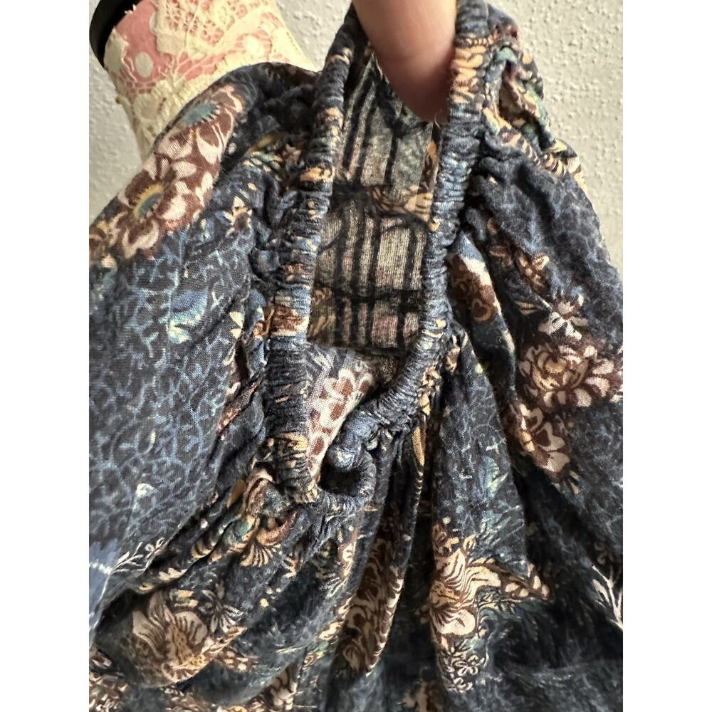 EUC ULLA JOHNSON Warner Floral Ruffle Puff-sleeve Peplum Blouse Sz 14 - Picture 2 of 7